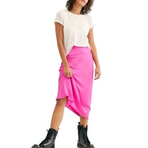 🆕 Free People Normani Bias Raspberry Skirt